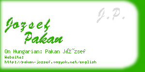 jozsef pakan business card